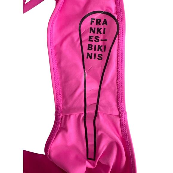 NWT Frankies Bikinis Gemma One Piece Wrap Swimsuit Knockout Pink Size S - Picture 10 of 12